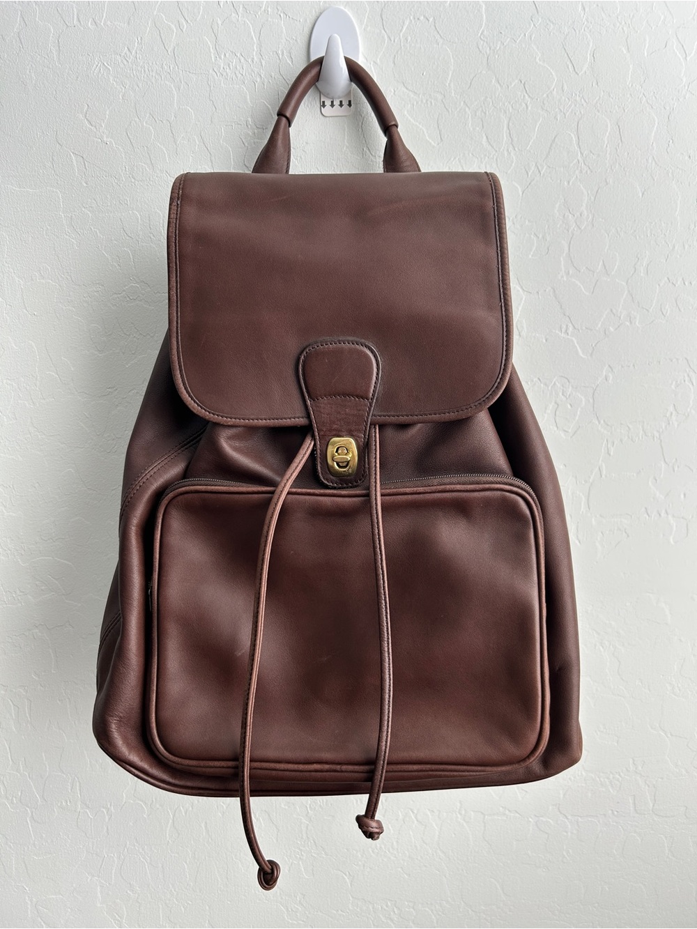 Super Rare Vintage Coach Flap Backpack in Classic Brown